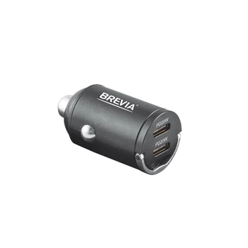 Автомобильное зарядное устройство BREVIA ePower NanoMetal 40W 2xUSB-C черный зарядник для телефона и планшета (LI-D_22-O)