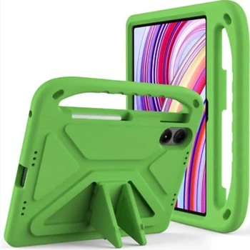 Чехол - накладка Kids with Stand для Poco Pad / Redmi Pad Pro с ручкой green
