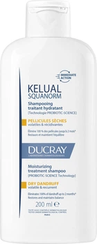 Шампунь Ducray Kelual Squanorm Moisturizing Treatment Shampoo Dry Dandruff проти сухої лупи 200 мл (3282770396508)