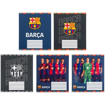 Зошит Kite FC Barcelona 12 аркушів клітинка софт тач мікс обкладинок (BC25-232)