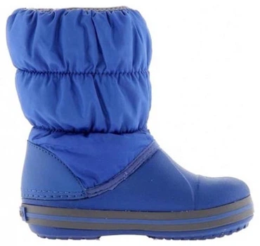 Дитячі зимові чоботи для хлопчика Crocs Kids Winter Puff Boot Blue/Light Grey 25-26 С9 Сині (14613)