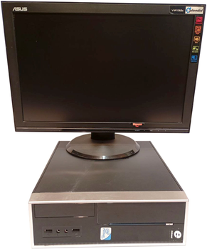 Комплект ПК Б-клас: Everest SFF / Intel Core i5-2400S (4 ядра по 2.5 - 3.3 GHz) / 8 GB DDR3 / 250 GB HDD / Intel HD Graphics 2000 / DVD-RW + Монітор Asus VW192S / 19" (1440x900) TN / 1x VGA, 1x Audio б/в