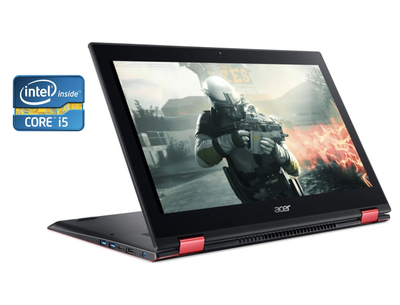 Игровой ноутбук-трансформер Б-класс Acer Nitro 5 Spin NP515-51 / 15.6" (1920x1080) IPS Touch / Intel Core i5-8250U (4 (8) ядра по 1.8 - 3.4 GHz) / 8 GB DDR4 / 256 GB SSD M.2 + 1000 GB HDD / nVidia GeForce GTX 1050, 4 GB GDDR5, 128-bit / WebCam б/у