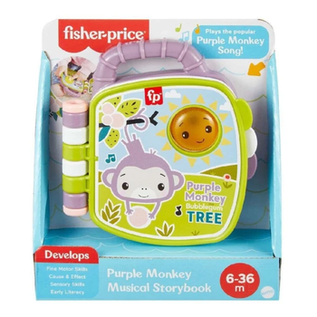 Іграшка Fisher Price JFN07 Музична книжка Маленька мавпочка (194735301812)