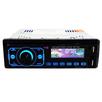 Автомагнитола Магнитола с пультом MP3-3887 ISO+FM+USB+SD+AUX+Bluetooth microSD 4x50Вт 1Din MUTE сенсорный дисплей