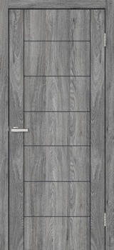 Дверь межкомнатная (холст) MS DOORS VERMONT орех серый ПВХ Глухое (60) (146771_ms-doors)