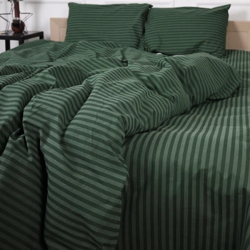 Простынь на резинке MirSon 17-0612 Stripe Emerald 160 х 200 см (2200008201913)