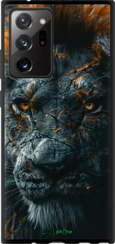 Чехол на Samsung Galaxy Note 20 Ultra Пламенный лев "6153b-2051-70447"