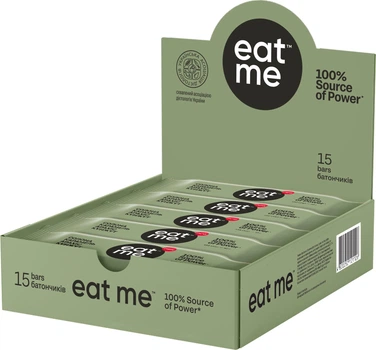 Упаковка батончиків EatMe Солона Карамель 40 г х 15 шт (4820252121133)