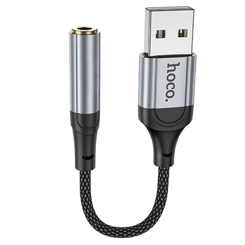 Переходник HOCO LS36 Fresh USB to 3,5 AUX (Black) (201574)