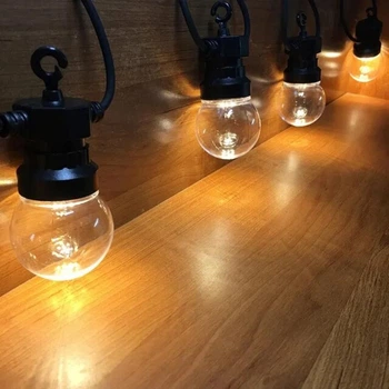 Вулична ретро гірлянда Белт-Лайт, 10 LED ламп, 5м + провід 3м, IP44, 220В, Теплий білий