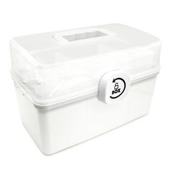Аптечка для лекарств пластиковая белая большая MVM PC-16 M WHITE