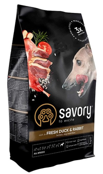 Sucha karma dla dorosłych psów wszystkich ras Savory z kaczką i królikiem 1 kg (4820232630167)