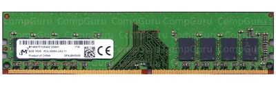 Оперативная память для ПК Micron DDR4 8GB 2666MHz UDIMM 1Rx8 PC4-2666V (MTA8ATF1G64AZ-2G6H1)