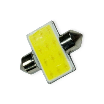 Автолампа светодиодная AC лазер. 12-10 WHITE COB ( сплошной свет) 31мм Megalight