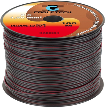 Przewód głośnikowy Cabletech 2 x 1.5 mm² 100 m Black (5901436707905)