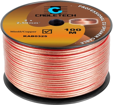 Przewód głośnikowy Cabletech 2 x 2.5 mm² 100 m (5901436707837)
