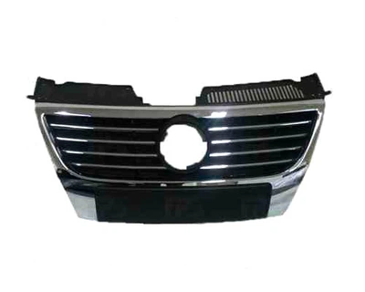 Решетка VW Passat B6 хромированная рамка и накладка без отверстия (пр-во FPS). 3C0853651AK