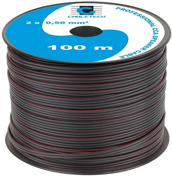 Przewód głośnikowy Cabletech CCA 2 x 0.5 mm² 100 m Black (5901436715795)