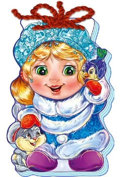 !Ранок (Новый год) Картон (зі шнурком) РУС Снегурочка