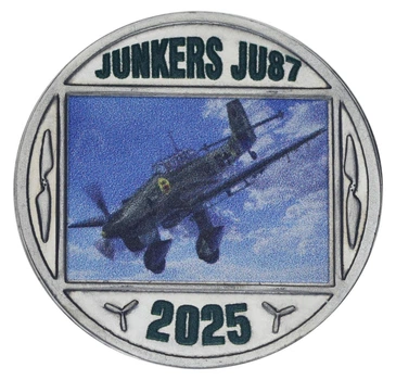 Монета Остров Гран-Канария 7 реалов 2025 UNC Испания Самолет - Junkers Ju87