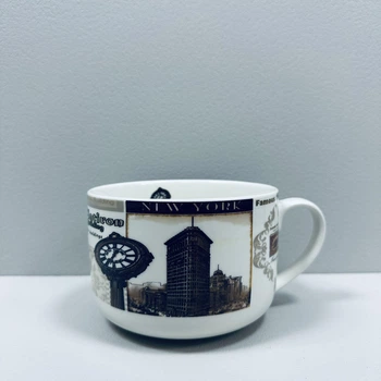 Чашка фарфоровая "New York" 700 мл 12.8*9 см XXL S&T 3187