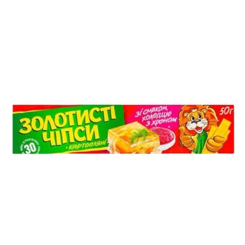 Чипсы картофельные Жайвир Золотистые Холодец и хрен 50 г