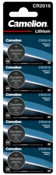Батарейка Camelion CR 2016 Lithium * 5 (CR2016-BP5)