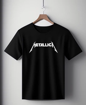 Футболка чорна оверсайз унісекс з принтом " Metallica " Розмір S-M L