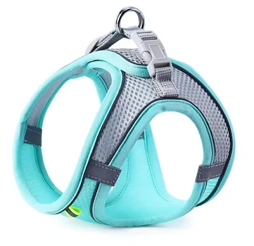 Шлея-жилет светоотражающая для кошек и собак Harness Vest S Blue Sky
