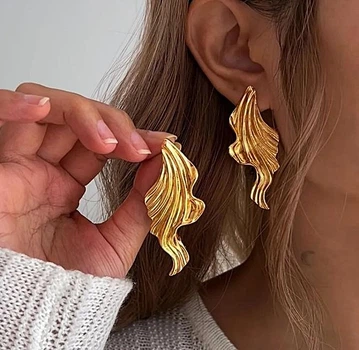 Жіночі сережки Стрічки jewelry золоті