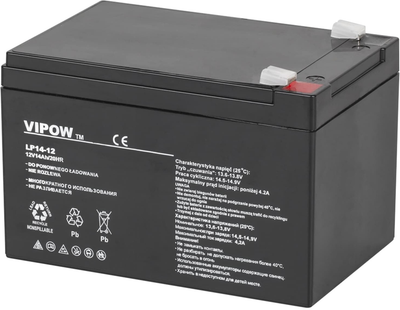 Akumulator żelowy Vipow 12V-14Ah (LP14-12)