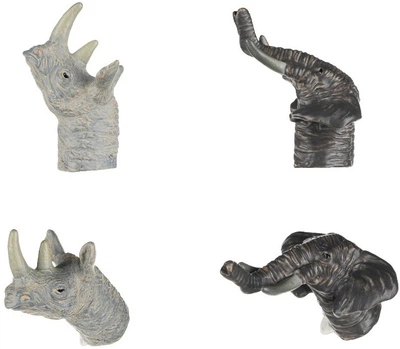 Ігровий набір Same Toy Пальчиковий театр Носоріг та Слон, 2шт