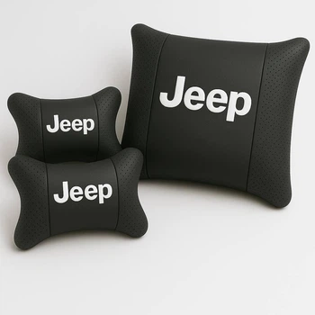 Комплект подушек в авто для поясницы и подголовника с логотипом JEEP