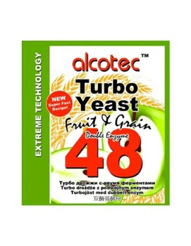 Сухие турбо-дрожжи Alcotec 48 Fruit & Grain 143 г для браги из фруктов и зерновых с ферментами