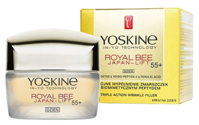 Krem do twarzy Yoskine Royal Bee Japan Lift wypełniający, przeciwzmarszczkowy na dzień 55+ 50 ml (5900525054623)