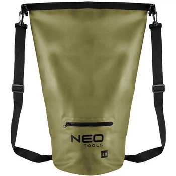 Рюкзак сумка Neo Tools, PVC 500D, 40л, водонепроницаемая, зеленая