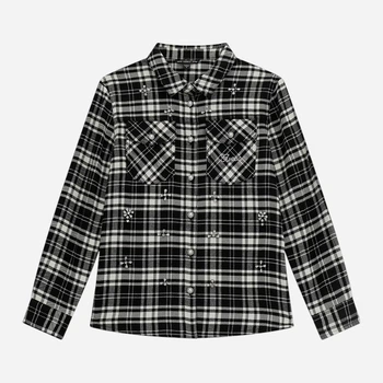Подростковая рубашка в клетку для девочки Guess 849201525 164 см Черный/Белый (1159837564)