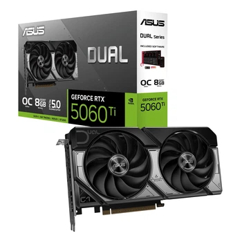 【美品】ASUS Dual GeForce RTX 5060 Ti 8GB Відеокарта ASUS PCI-Ex GeForce RTX 5060 Ti Dual OC Edition 8GB