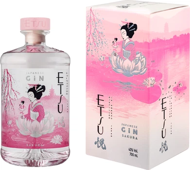 Джин Etsu Sakura 0.7 л 43% в подарочной упаковке (4971980849506)