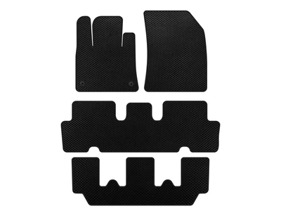 Коврики EVA (3 ряда, Черный) для Citroen C-4 Picasso 2013-2022 гг