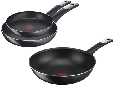 Набор сковородокTefal Hard Titanium Essential 24 см + 28 см + ВОК 28 см (C3880442+C3880642+C3881942)