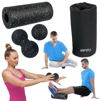 Набор массажеров Gymtek EPP черно-синий для йоги и фитнеса комплект для мышц снятия напряжения