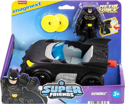Zestaw figurek Mattel DC Super Friends Batman z Batmobilem JFJ68 2 szt (194735298471)