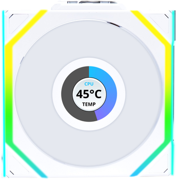 Вентилятор Lian Li Uni Fan SL Wireless LCD Reverse 120-1 White (G99.12RSLLCD1W1W.00)
