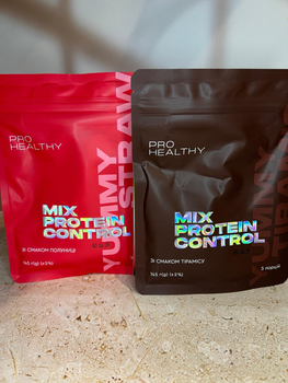 Готовые коктейли для похудения и контроля аппетита Mix Protein Control Yummу Tiramisu 145г + Mix Protein control Yummу Strawberry 145г от Choice