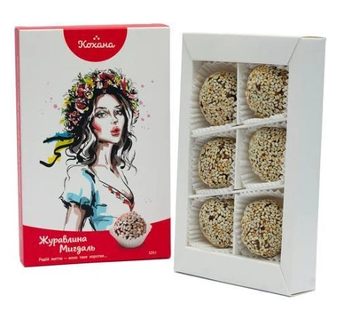 Цукерки Кохана «Журавлина та мигдаль» 120 г