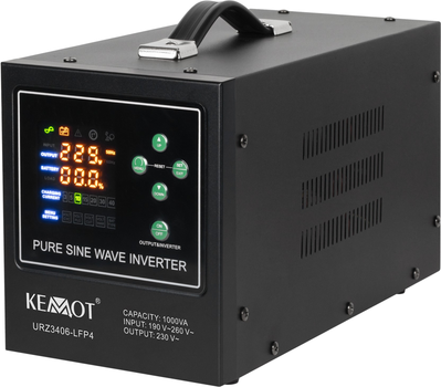 UPS Kemot PROsinus-1000-LFP4 700W/1000VA Black (URZ3406-LFP4)