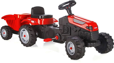 Traktor na pedaly Woopie Farmer GoTrac Maxi Plus z przyczepa Czerwony (5904326941625) (955555907778466) - Outlet