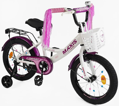 Дитячий велосипед 18 дюймів CORSO MAXIS CL-18011 на 110-120 см білий